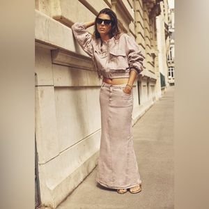 ZARA LONG LINEN SKIRT